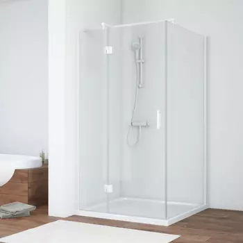 Душевой уголок Vegas Glass AFP-Fis 90 01 01 L профиль белый, стекло прозрачное