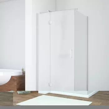 Душевой уголок Vegas Glass AFP-Fis 90*70 07 10 L профиль матовый хром, стекло сатин