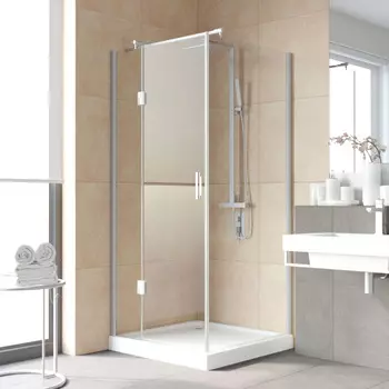 Душевой уголок Vegas Glass AFP-Fis Lux 120*90 07 01 L профиль матовый хром, стекло прозрачное