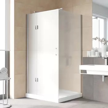 Душевой уголок Vegas Glass AFP-Fis Lux 120*90 08 10 L профиль глянцевый хром, стекло сатин