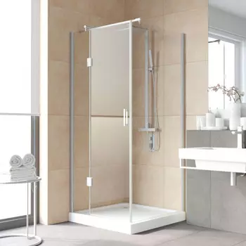 Душевой уголок Vegas Glass AFP-Fis Lux 120*90 07 01 R профиль матовый хром, стекло прозрачное