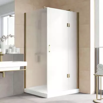 Душевой уголок Vegas Glass AFP-Fis Lux 0100 05 10 L профиль бронза, стекло сатин