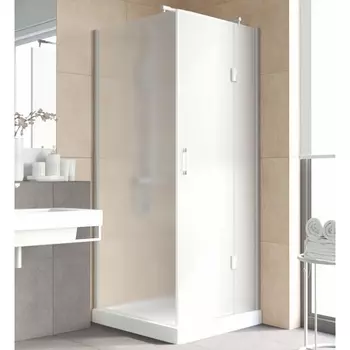 Душевой уголок Vegas Glass AFP-Fis Lux 90 07 10 R профиль матовый хром, стекло сатин