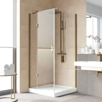 Душевой уголок Vegas Glass AFP-Fis Lux 0100 05 01 R профиль бронза, стекло прозрачное