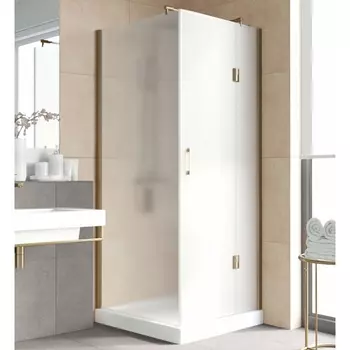 Душевой уголок Vegas Glass AFP-Fis Lux 90 05 10 R профиль бронза, стекло сатин