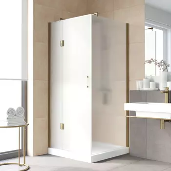 Душевой уголок Vegas Glass AFP-Fis Lux 120*90 05 10 R профиль бронза, стекло сатин