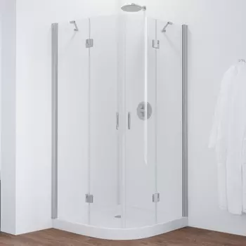 Душевой уголок Vegas Glass AFS 120 07 01 профиль матовый хром, стекло прозрачное