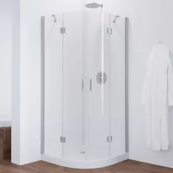 Душевой уголок Vegas Glass AFS 90 07 01 профиль матовый хром, стекло прозрачное