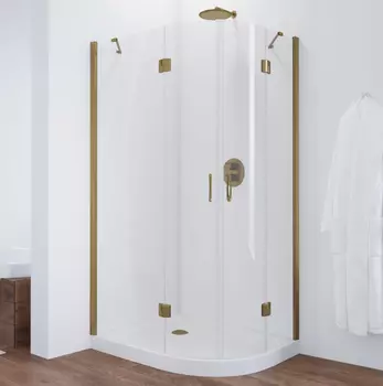Душевой уголок Vegas Glass AFS-F 100*80 05 01 L профиль бронза, стекло прозрачное