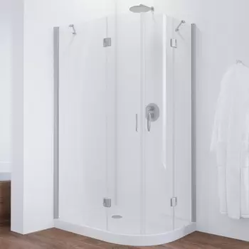 Душевой уголок Vegas Glass AFS-F 100*90 07 01 L профиль матовый хром, стекло прозрачное