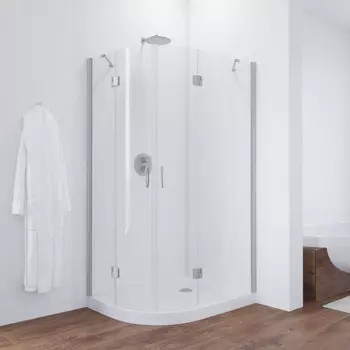 Душевой уголок Vegas Glass AFS-F 100*90 08 01 R профиль глянцевый хром, стекло прозрачное