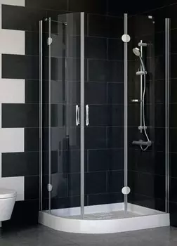 Душевой уголок Vegas Glass AFS-F 110*100 01 01 R профиль белый, стекло прозрачное