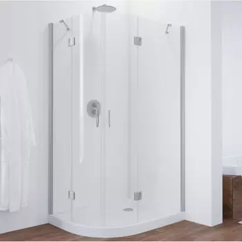 Душевой уголок Vegas Glass AFS-F 110*90 07 01 R профиль матовый хром, стекло прозрачное