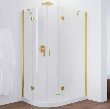Душевой уголок Vegas Glass AFS-F 110*100 09 01 R профиль золото, стекло прозрачное