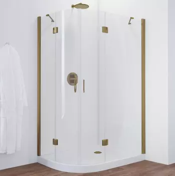 Душевой уголок Vegas Glass AFS-F 120*110 05 01 R профиль бронза, стекло прозрачное