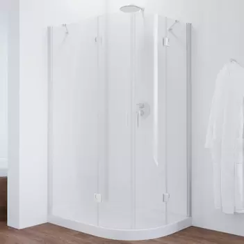 Душевой уголок Vegas Glass AFS-F 120*90 01 01 L профиль белый, стекло прозрачное