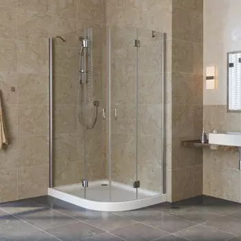 Душевой уголок Vegas Glass AFS-F 120*80 07 01 L профиль матовый хром, стекло прозрачное