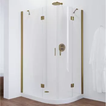 Душевой уголок Vegas Glass AFS-F 120*100 05 01 L профиль бронза, стекло прозрачное