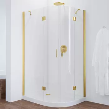 Душевой уголок Vegas Glass AFS-F 120*80 09 01 L профиль золото, стекло прозрачное