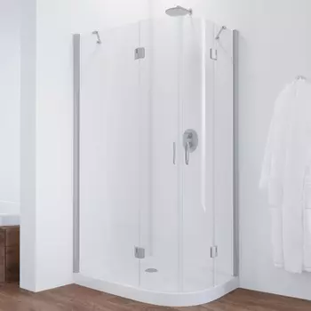 Душевой уголок Vegas Glass AFS-F 80*90 07 01 L профиль матовый хром, стекло прозрачное