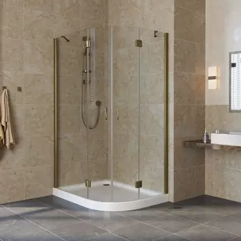 Душевой уголок Vegas Glass AFS-F Lux 110*90 05 01 L профиль бронза, стекло прозрачное