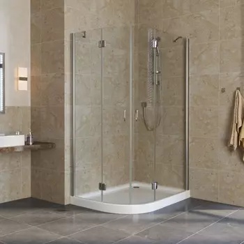 Душевой уголок Vegas Glass AFS-F Lux 120*90 08 01 R профиль глянцевый хром, стекло прозрачное