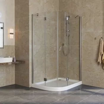 Душевой уголок Vegas Glass AFS-F Lux 120*80 08 01 R профиль глянцевый хром, стекло прозрачное