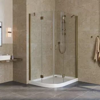 Душевой уголок Vegas Glass AFS-F Lux 120*90 05 01 R профиль бронза, стекло прозрачное