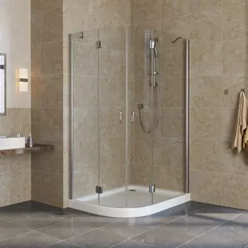 Душевой уголок Vegas Glass AFS-F Lux 110*100 08 01 R профиль глянцевый хром, стекло прозрачное