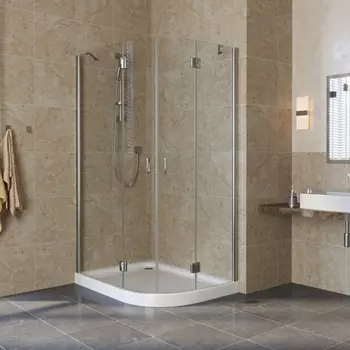 Душевой уголок Vegas Glass AFS-F Lux 110*80 08 01 L профиль глянцевый хром, стекло прозрачное