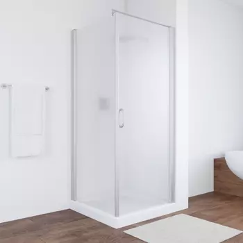 Душевой уголок Vegas Glass EP-Fis 80 07 10 R профиль матовый хром, стекло сатин