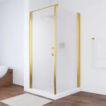 Душевой уголок Vegas Glass EP-Fis 80*100 09 10 L профиль золото, стекло сатин