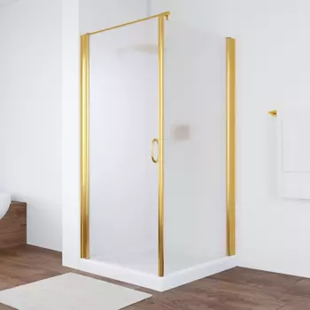 Душевой уголок Vegas Glass EP-Fis 90*100 09 10 L профиль золото, стекло сатин