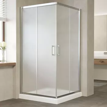 Душевой уголок Vegas Glass ZA 0100 08 10 профиль глянцевый хром, стекло сатин