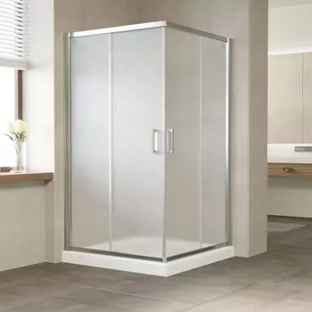 Душевой уголок Vegas Glass ZA 0120 08 10 профиль глянцевый хром, стекло сатин