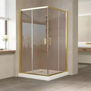 Душевой уголок Vegas Glass ZA 120 09 05 профиль золото, стекло бронза