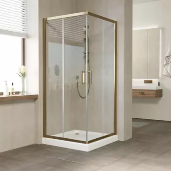 Душевой уголок Vegas Glass ZA 80 05 01 профиль бронза, стекло прозрачное