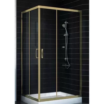 Душевой уголок Vegas Glass ZA-F 100*90 05 01 профиль бронза, стекло прозрачное