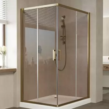 Душевой уголок Vegas Glass ZA-F 110*90 05 05 профиль бронза, стекло бронза
