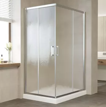 Душевой уголок Vegas Glass ZA-F 110*80 08 02 профиль глянцевый хром, стекло шиншилла