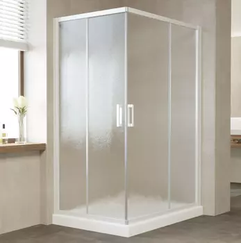 Душевой уголок Vegas Glass ZA-F 120*90 01 02 профиль белый, стекло шиншилла