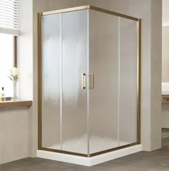 Душевой уголок Vegas Glass ZA-F 120*80 05 02 профиль бронза, стекло шиншилла