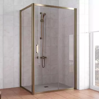 Душевой уголок Vegas Glass ZP+ZPV 100*70 05 05 профиль бронза, стекло бронза