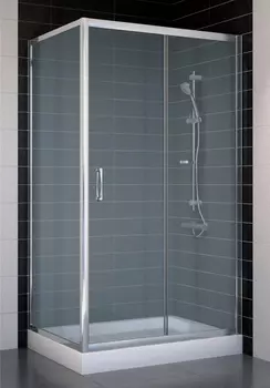 Душевой уголок Vegas Glass ZP+ZPV 100*70 08 10 профиль глянцевый хром, стекло сатин