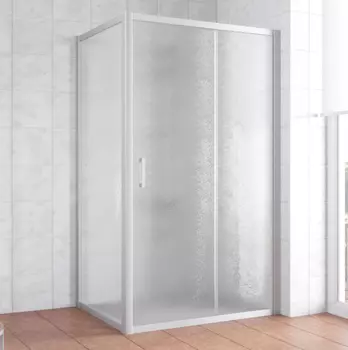 Душевой уголок Vegas Glass ZP+ZPV 100*90 07 02 профиль матовый хром, стекло шиншилла