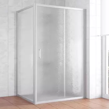 Душевой уголок Vegas Glass ZP+ZPV 110*100 07 02 профиль матовый хром, стекло шиншилла