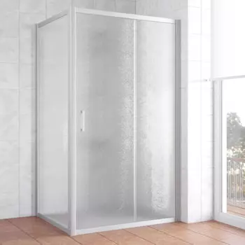 Душевой уголок Vegas Glass ZP+ZPV 110*90 07 02 профиль матовый хром, стекло шиншилла
