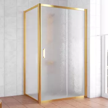 Душевой уголок Vegas Glass ZP+ZPV 110*90 09 02 профиль золото, стекло шиншилла