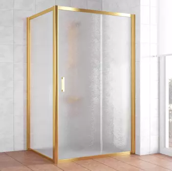 Душевой уголок Vegas Glass ZP+ZPV 120*100 09 02 профиль золото, стекло шиншилла