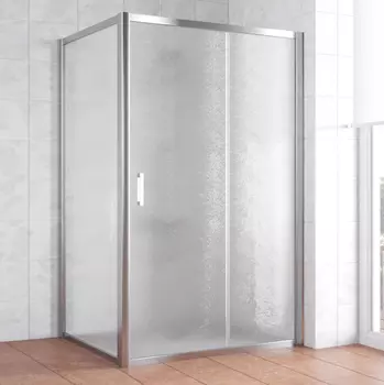 Душевой уголок Vegas Glass ZP+ZPV 120*100 08 02 профиль глянцевый хром, стекло шиншилла